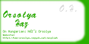 orsolya haz business card